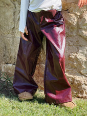 Kids Cherry Leather Pants