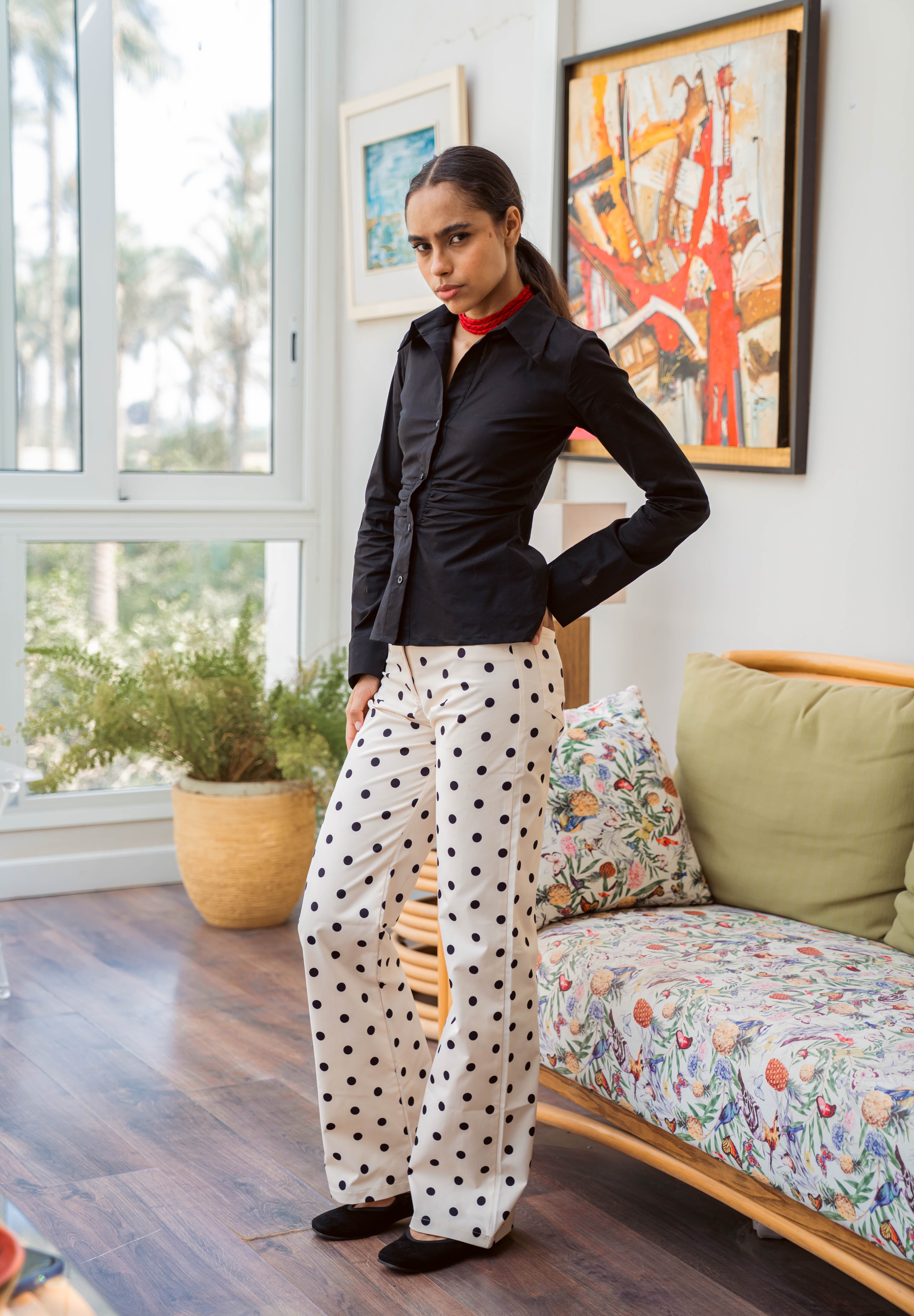 The Polka Dot Creme Pants