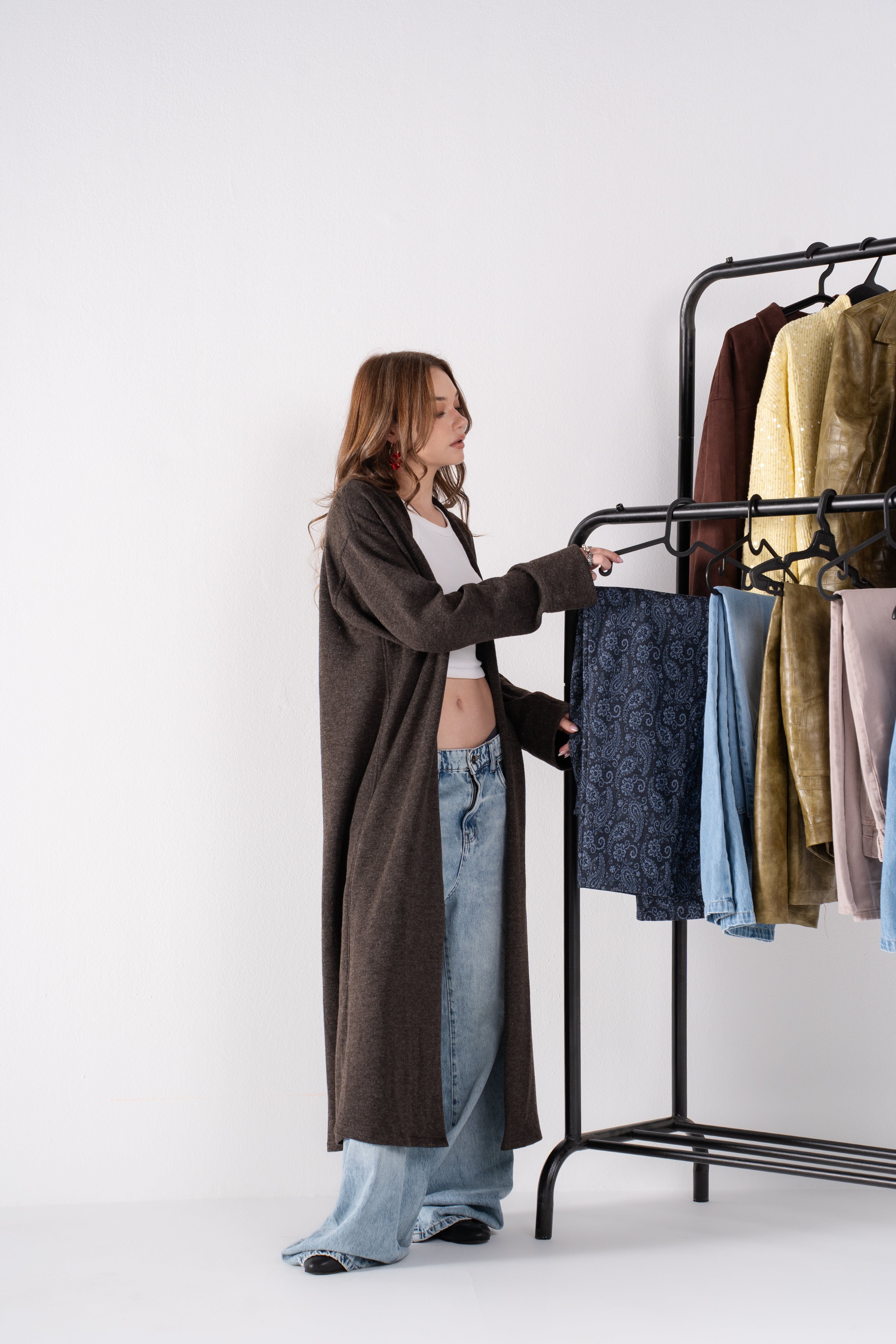 The Double Faced Cardigan Brown