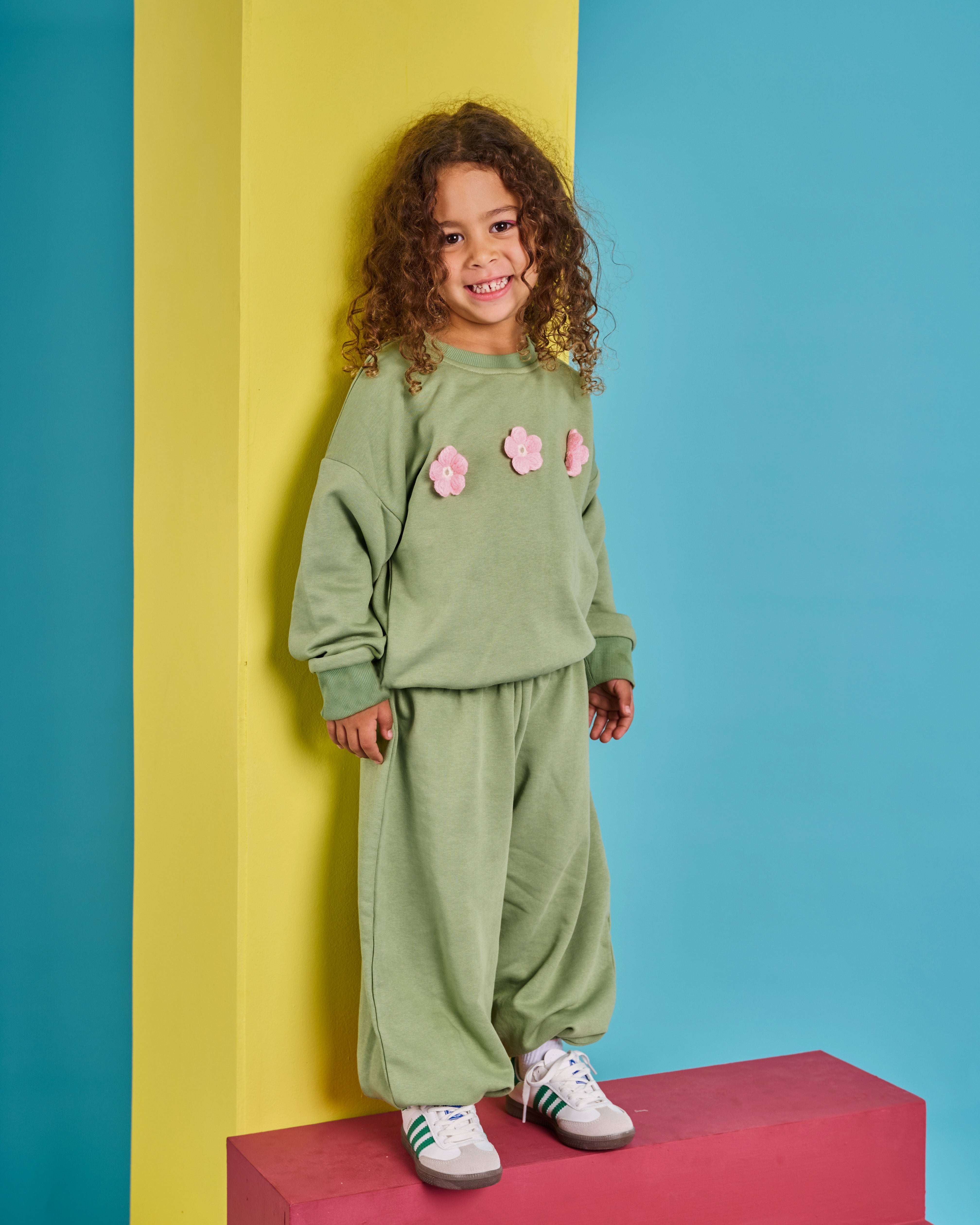 Kids The Matcha Flower Sweater