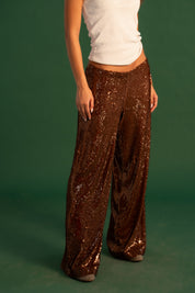 The Sequin Pants - Caramel