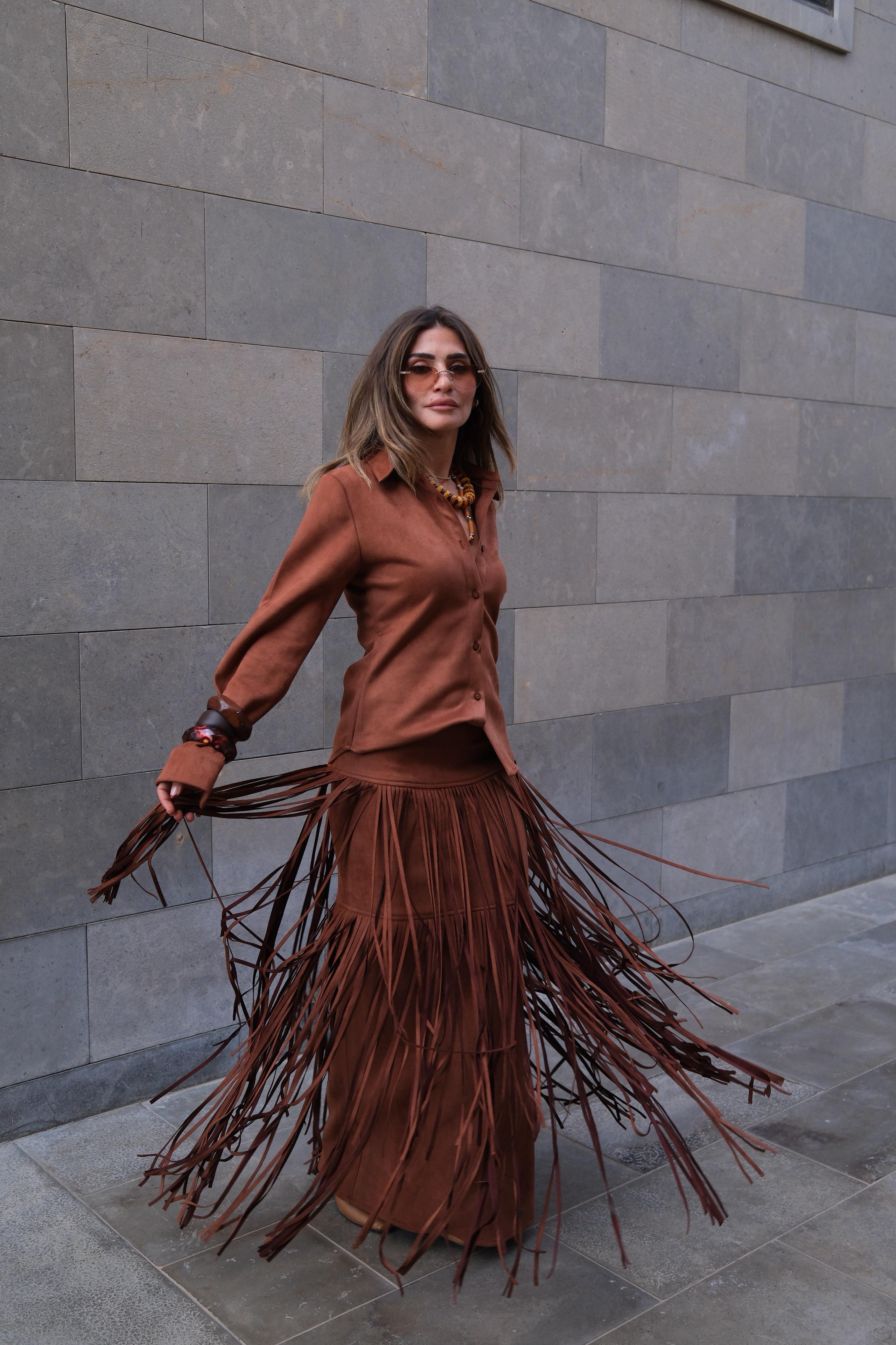 Amira Sued Set - Camel