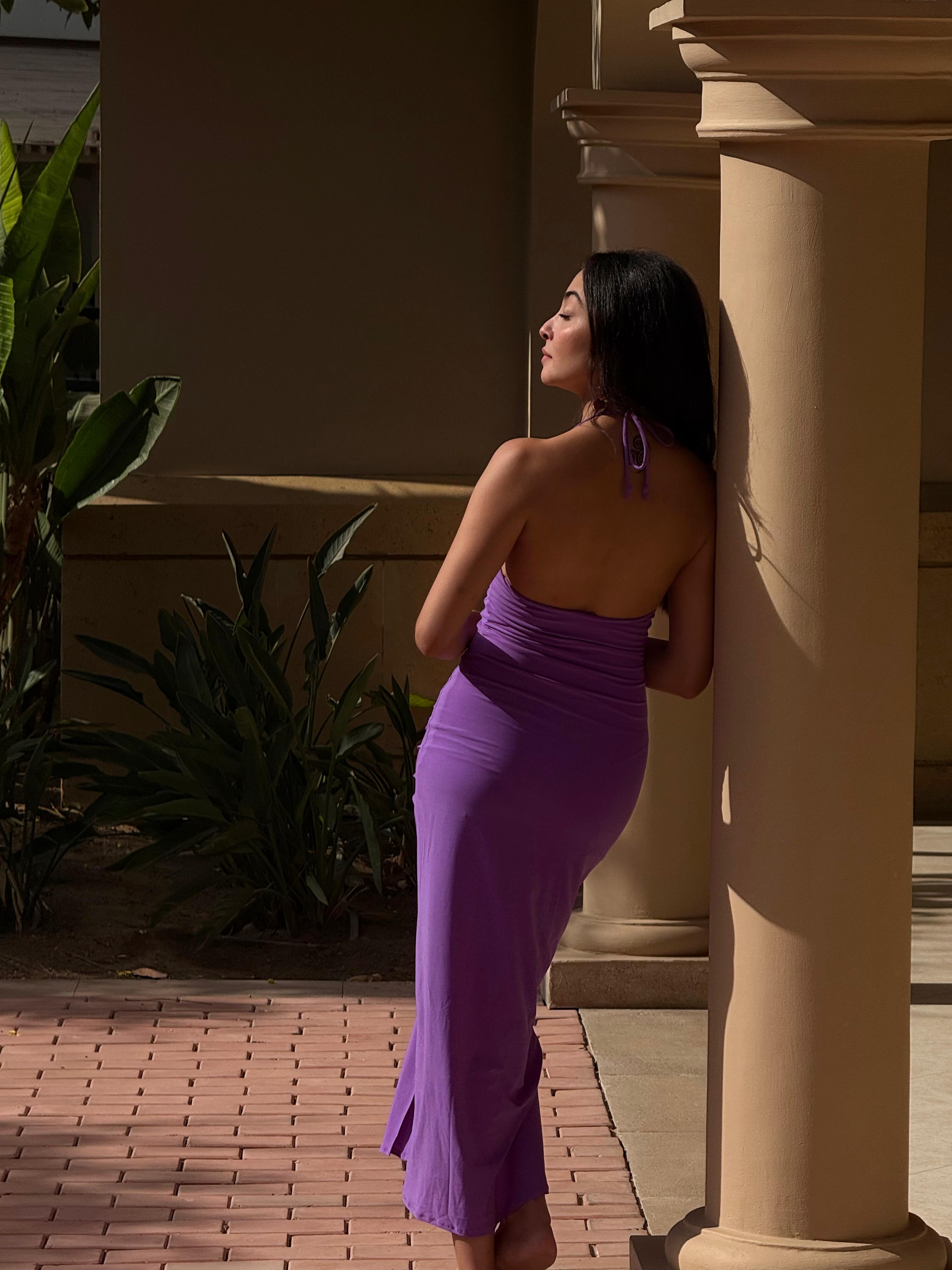 Slit Dress - Purple