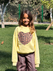 Kids Yellow love Sweatshirt