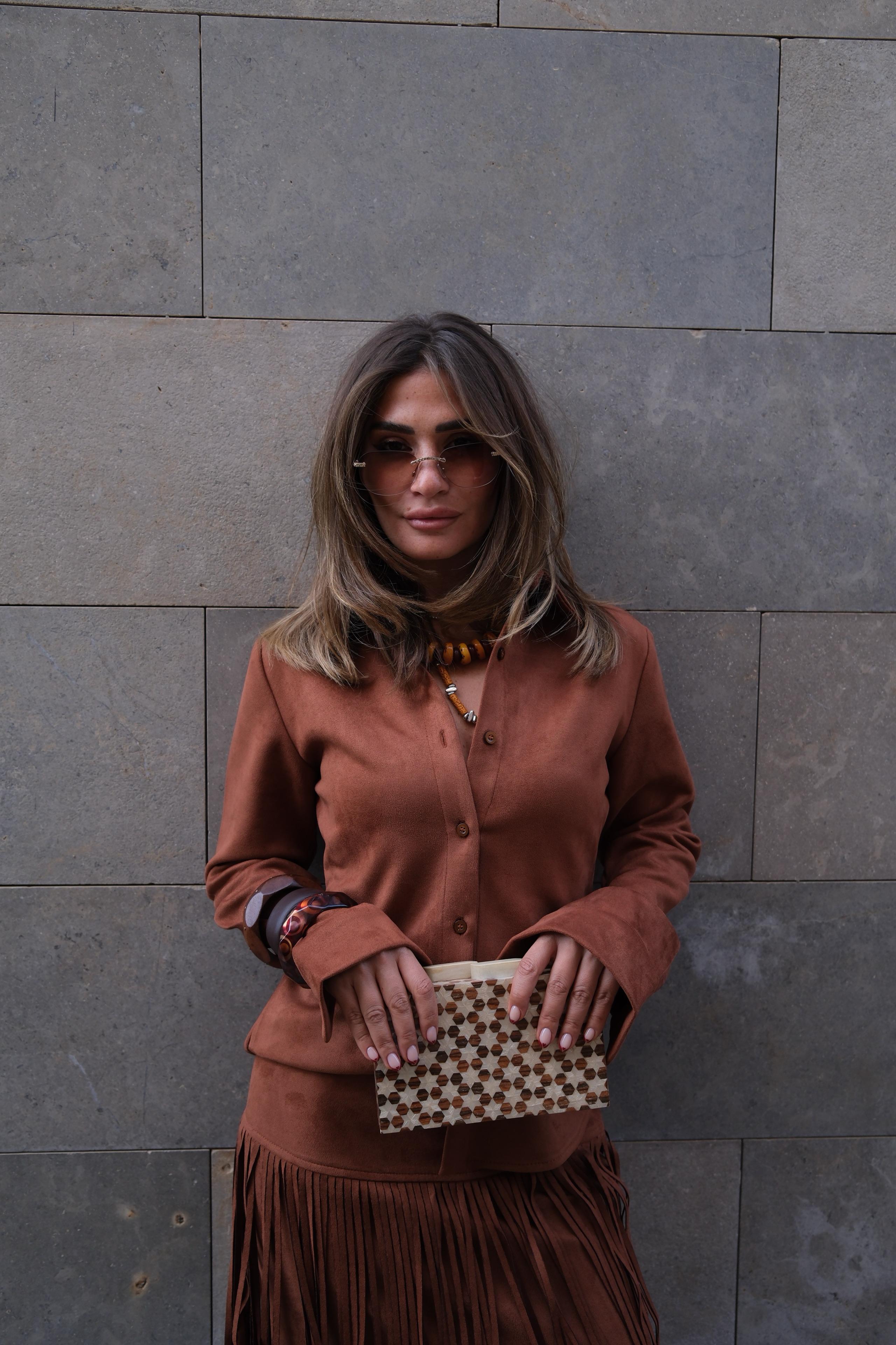 Amira Sued Set - Camel