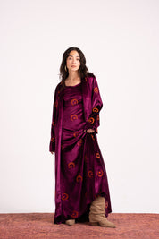 The Hilal Embroidered Velvet Cardigan
