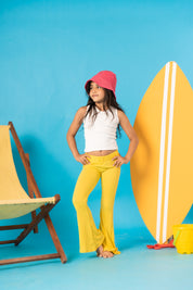 Kids Ribbed Flared Pants