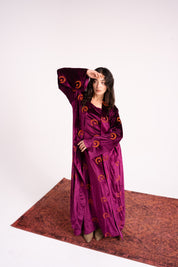 The Hilal Embroidered Velvet Cardigan