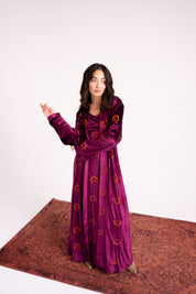 The Hilal Embroidered Velvet Cardigan