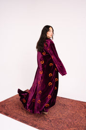 The Hilal Embroidered Velvet Cardigan