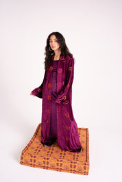 The Hilal Embroidered Velvet Cardigan