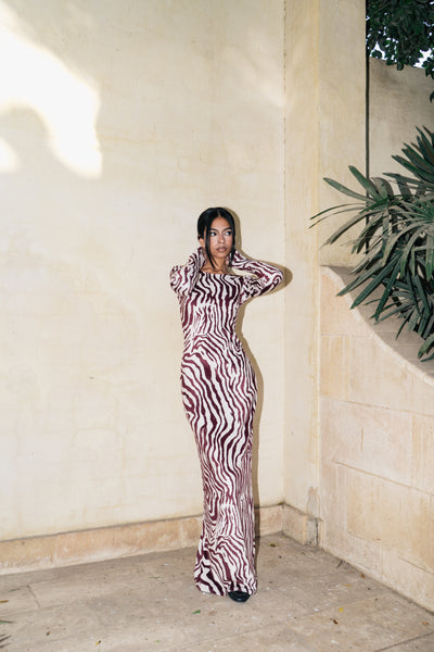 Velvet Zebra dress