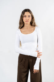 Round Cut Bodycon Top