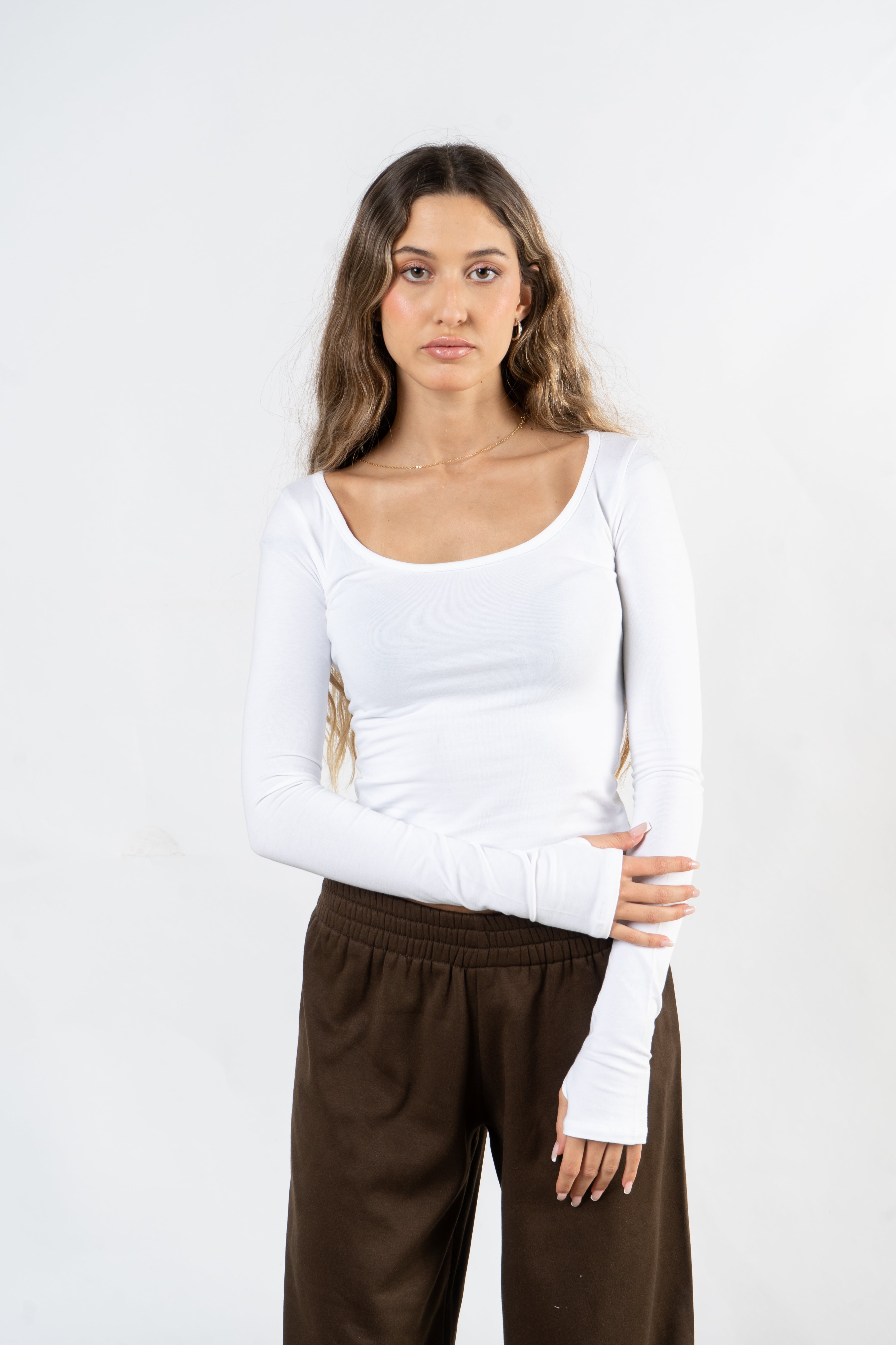 Round Cut Bodycon Top