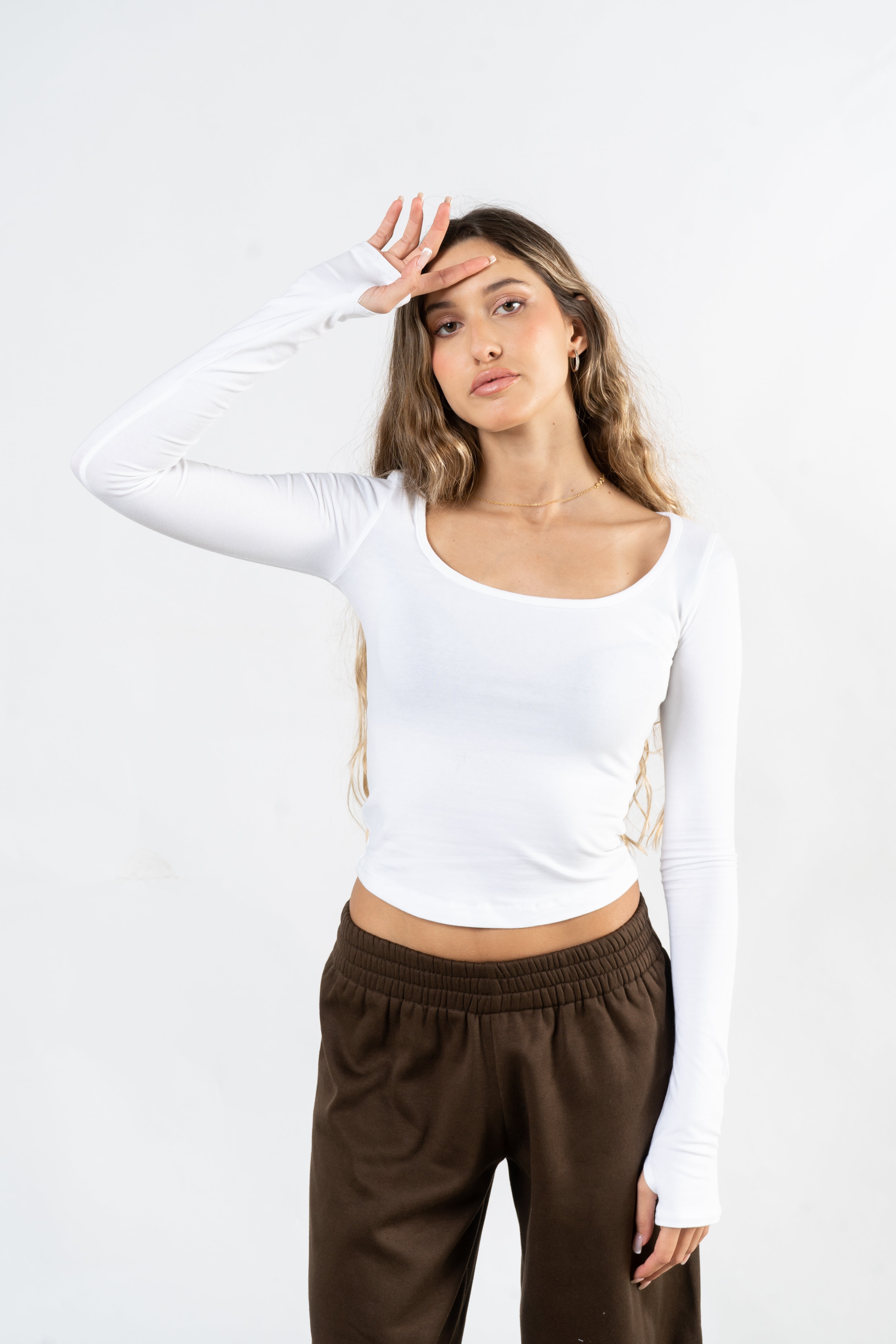 Round Cut Bodycon Top