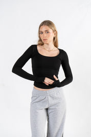 Round Cut Bodycon Top