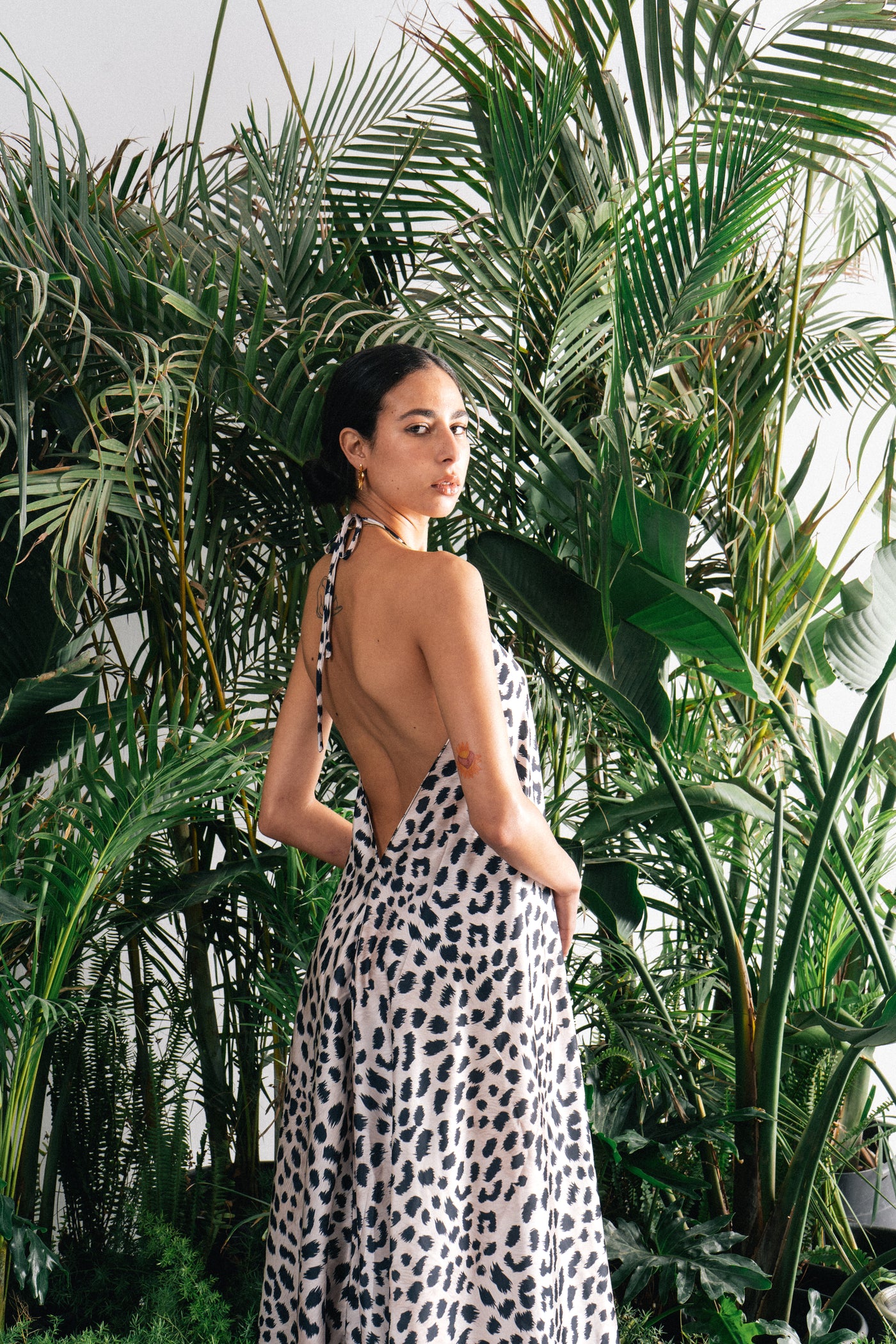 Leopard Backless Dress