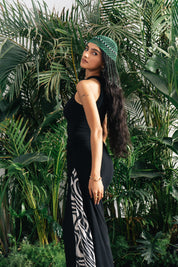 Black Zebra Side Dress