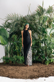 Black Zebra Side Dress