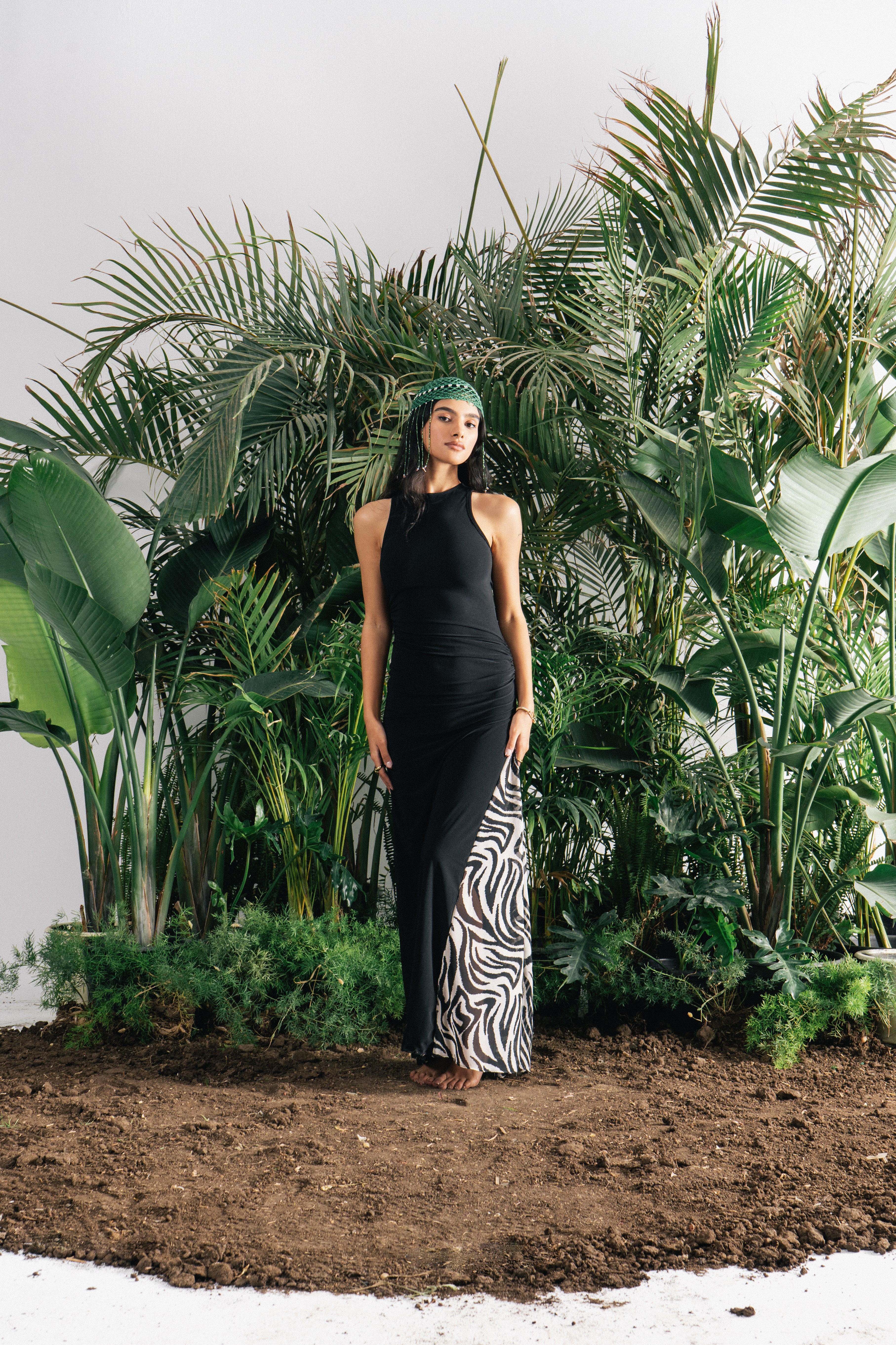 Black Zebra Side Dress