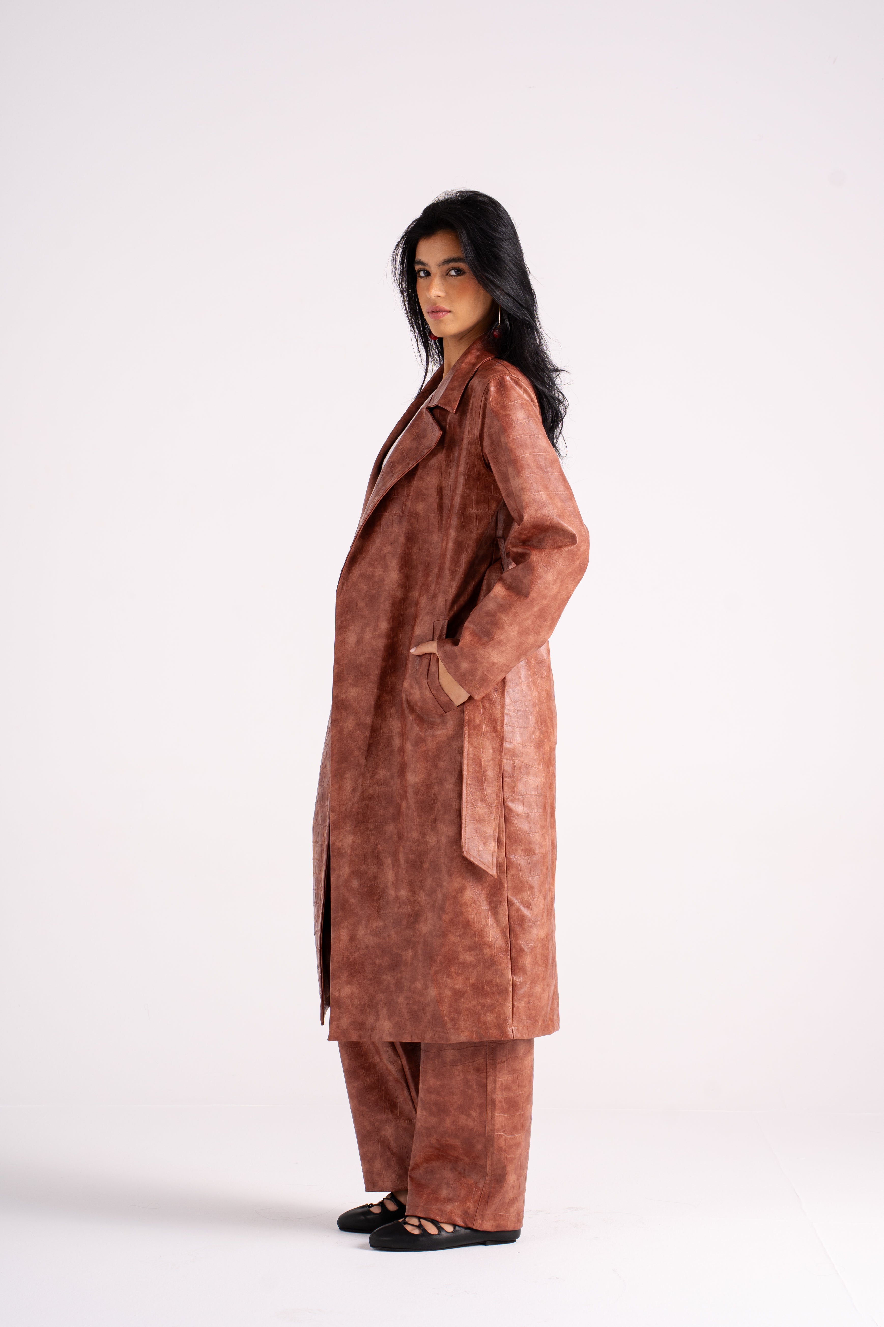 The Brick Leather Coat