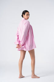 The Linen Short Set - Pink