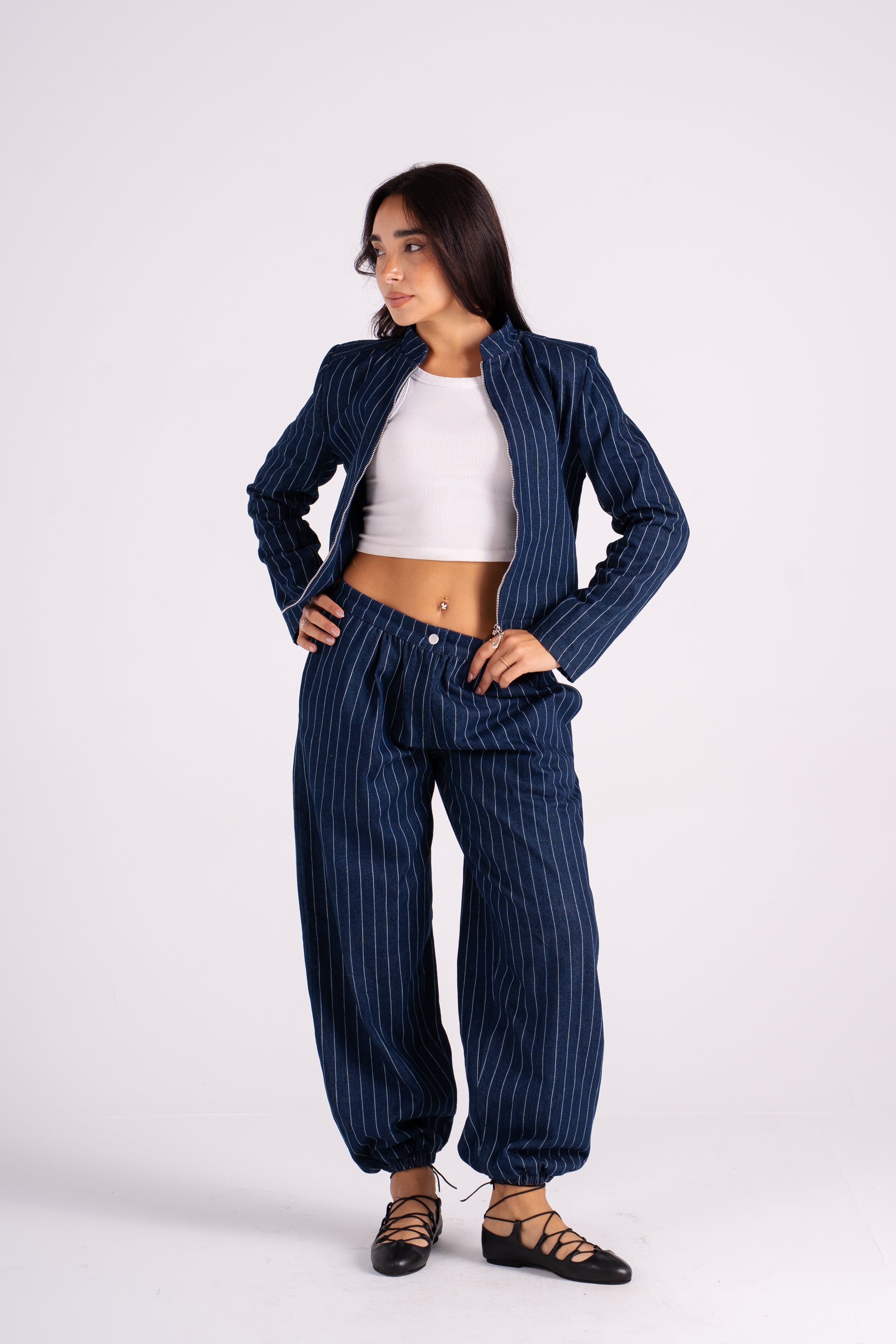 The Striped Denim Jacket