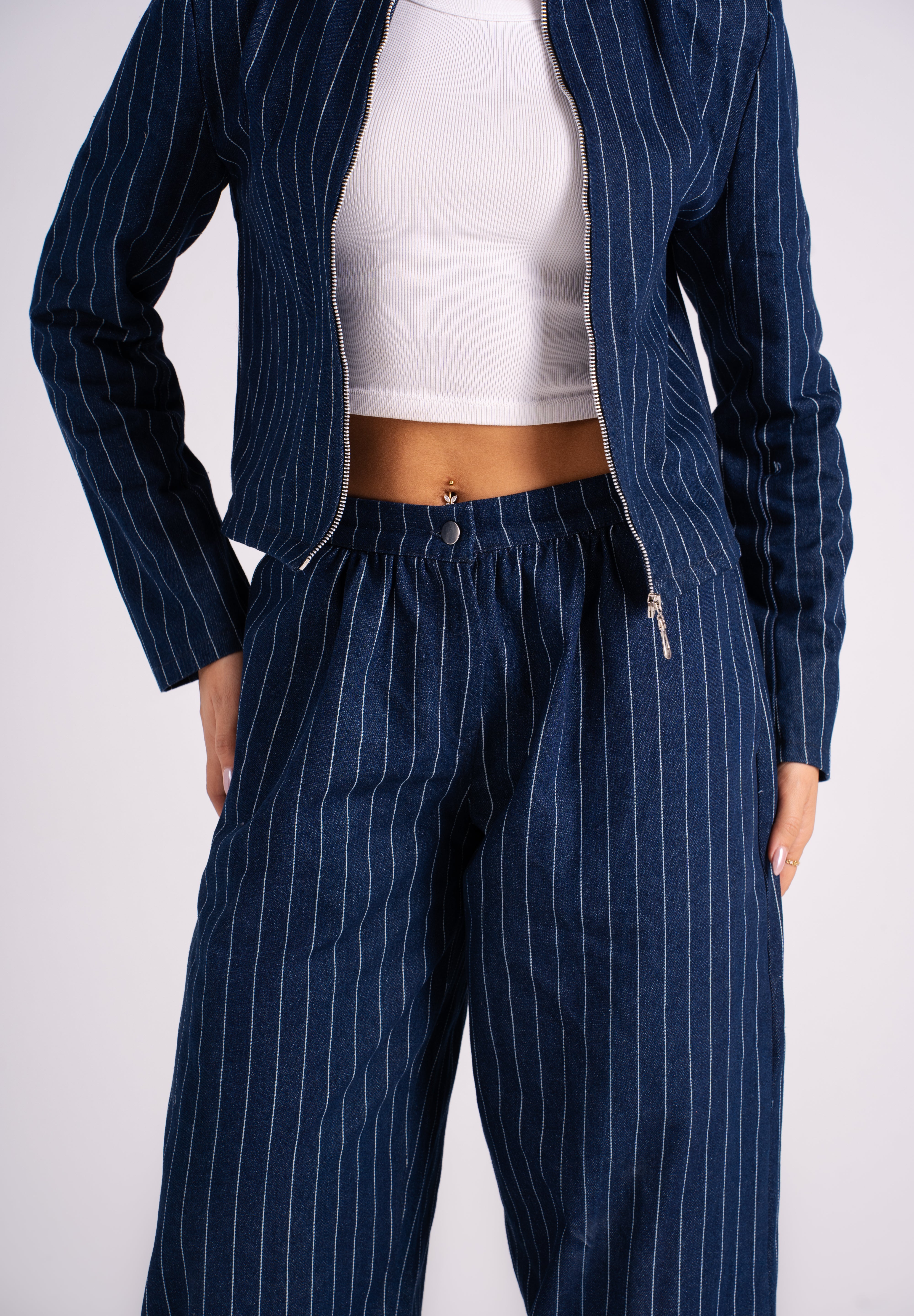 The Striped Denim Jacket