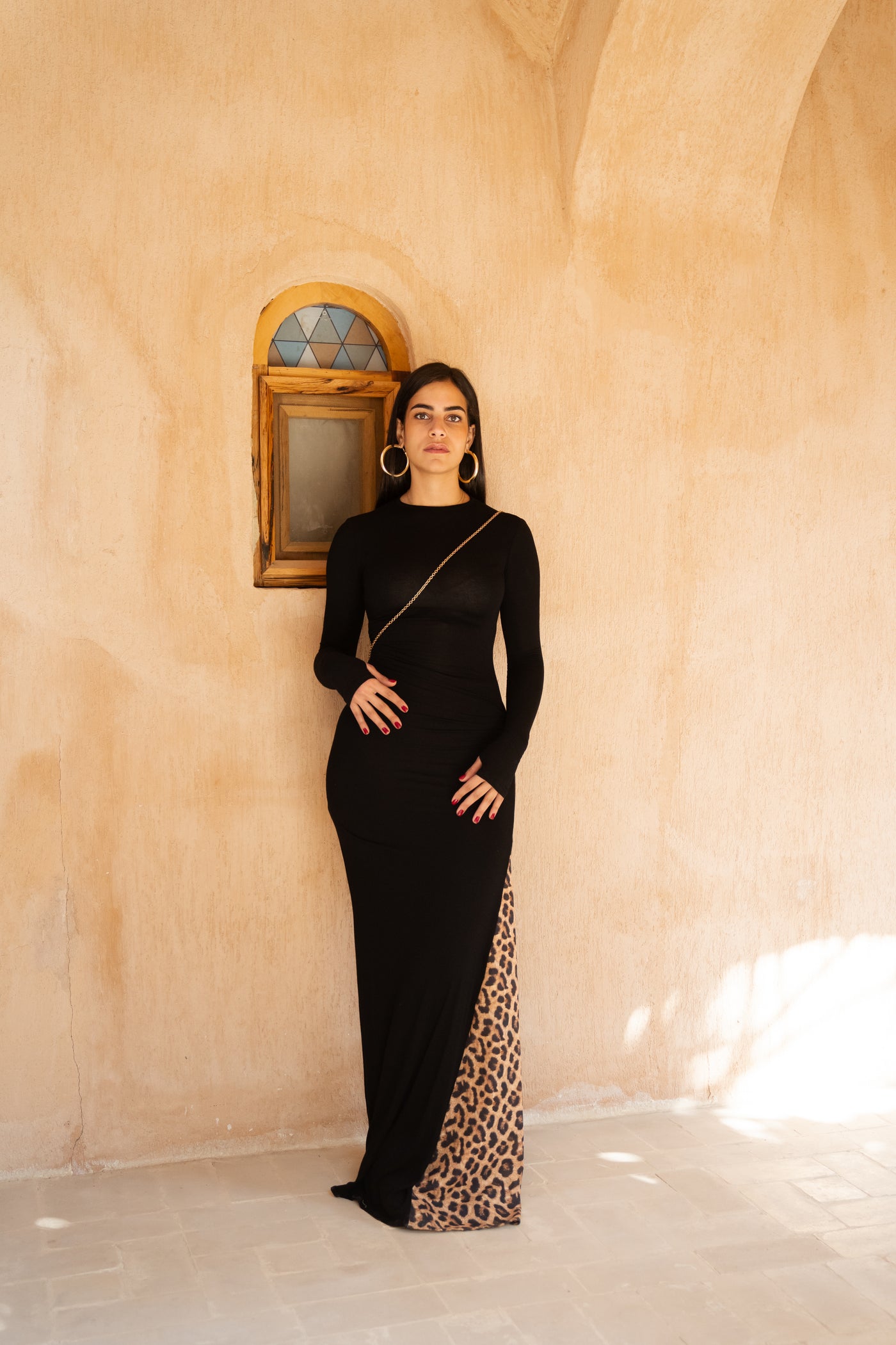 Black Cheetah Maxi dress