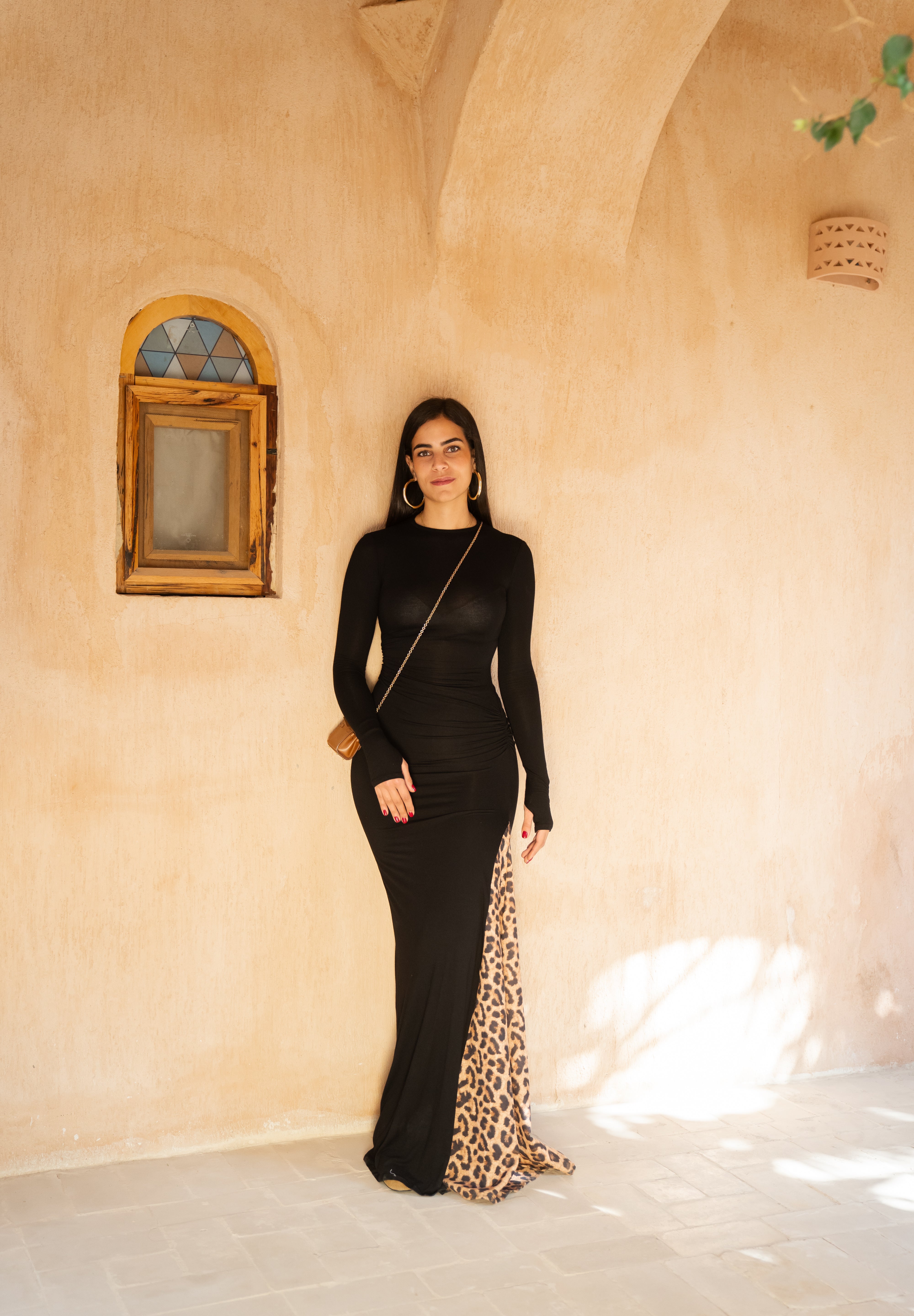 Black Cheetah Maxi dress