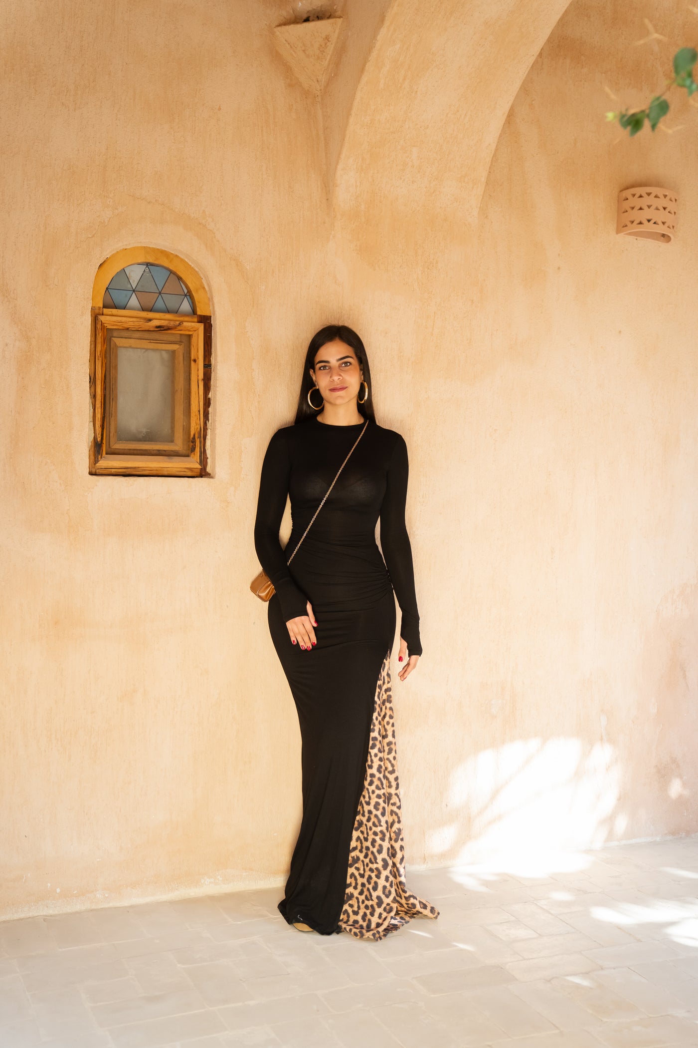 Black Cheetah Maxi dress