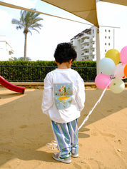 Kids Green Striped Pants