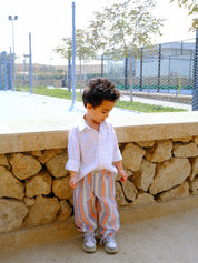 Kids Orange Striped Pants
