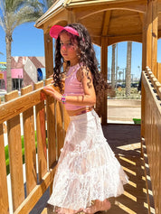 Kids Laced Skirt - White