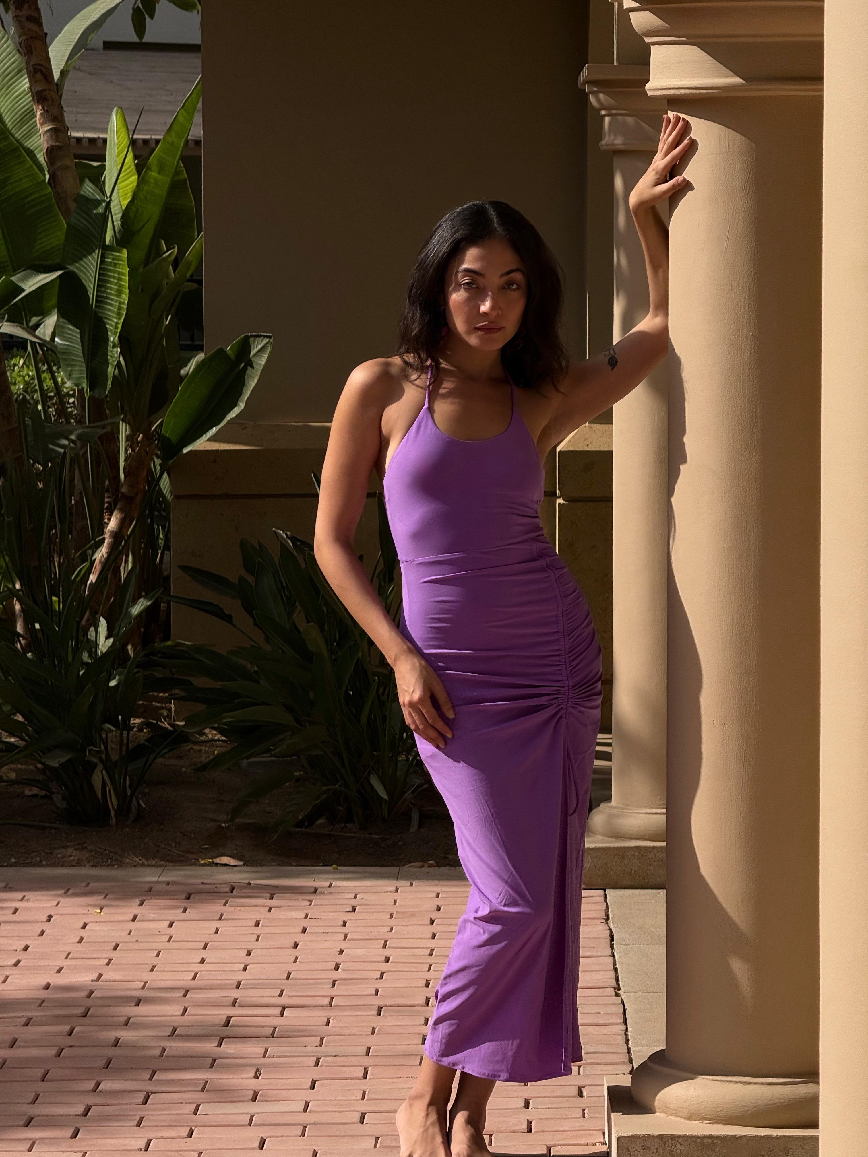Slit Dress - Purple