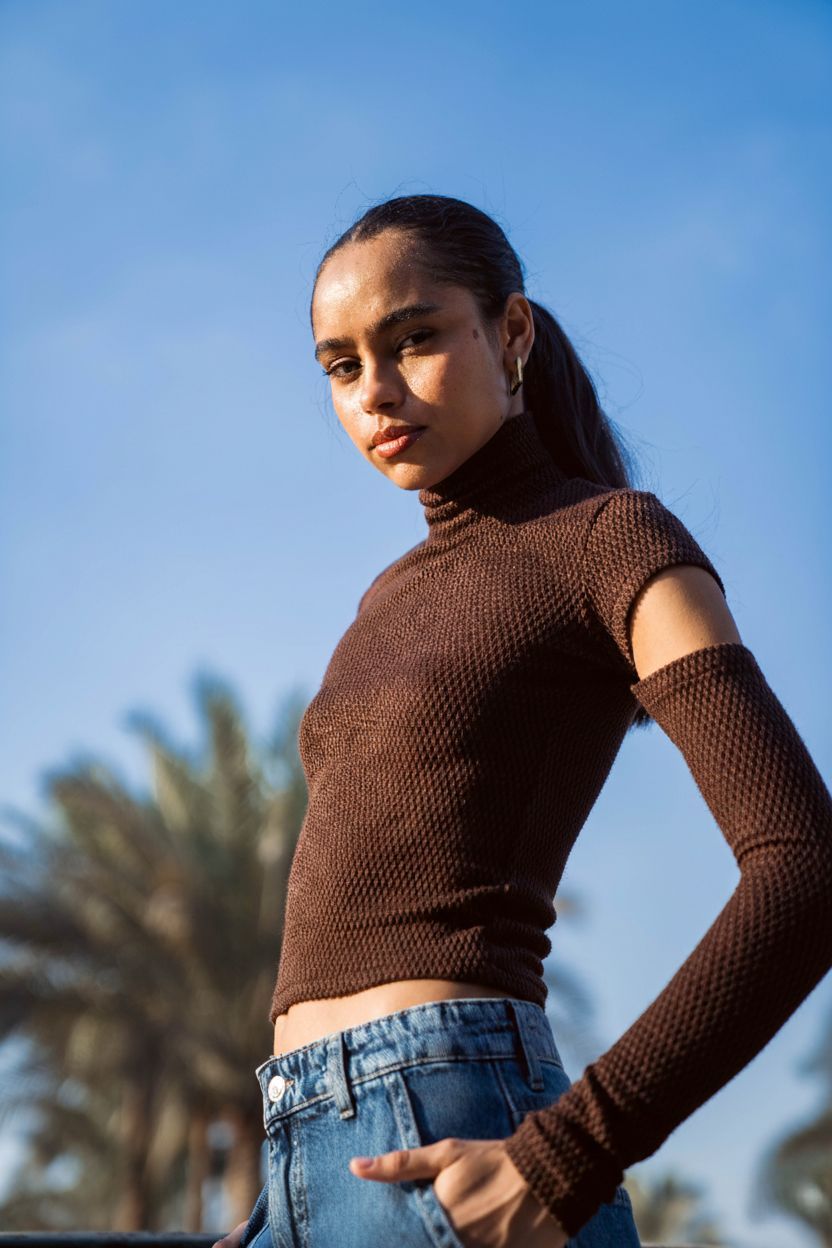 The Detached High Neck Top