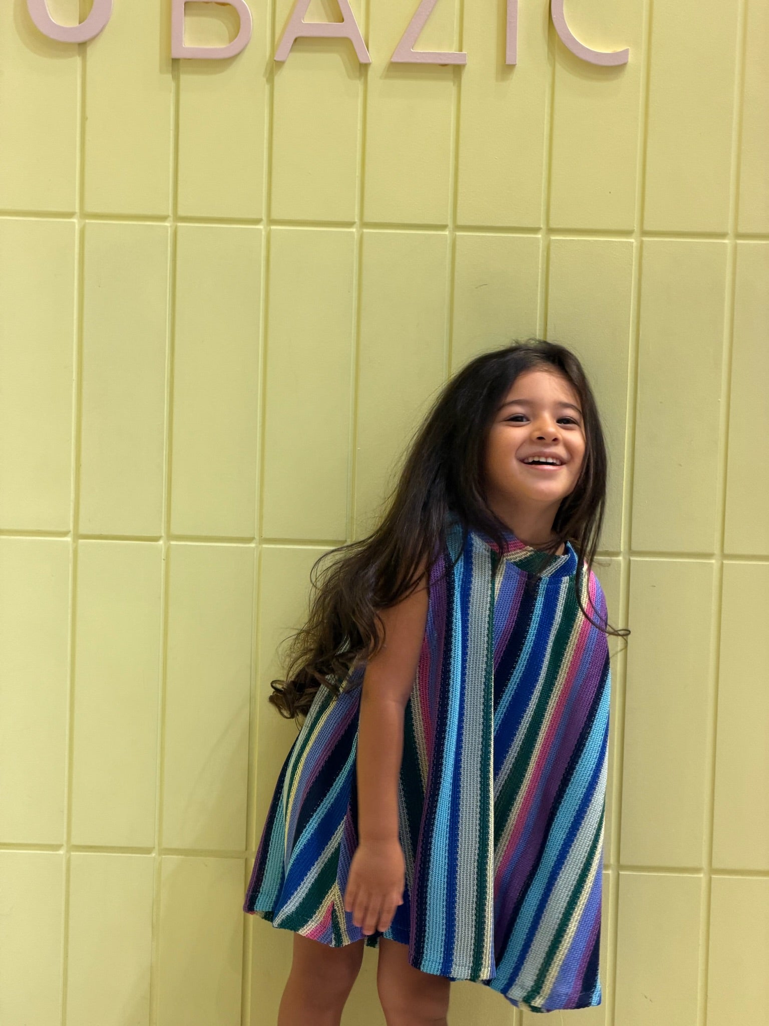 kids Blue rainbow dress