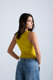 Square Neck Ribbed Top