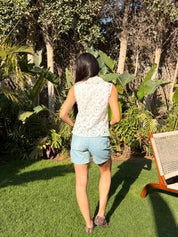 The Striped Denim Short