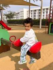 Kids Green Striped Pants