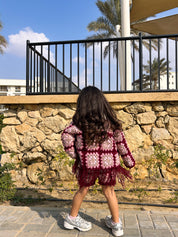 Kids Crochet Skirt set