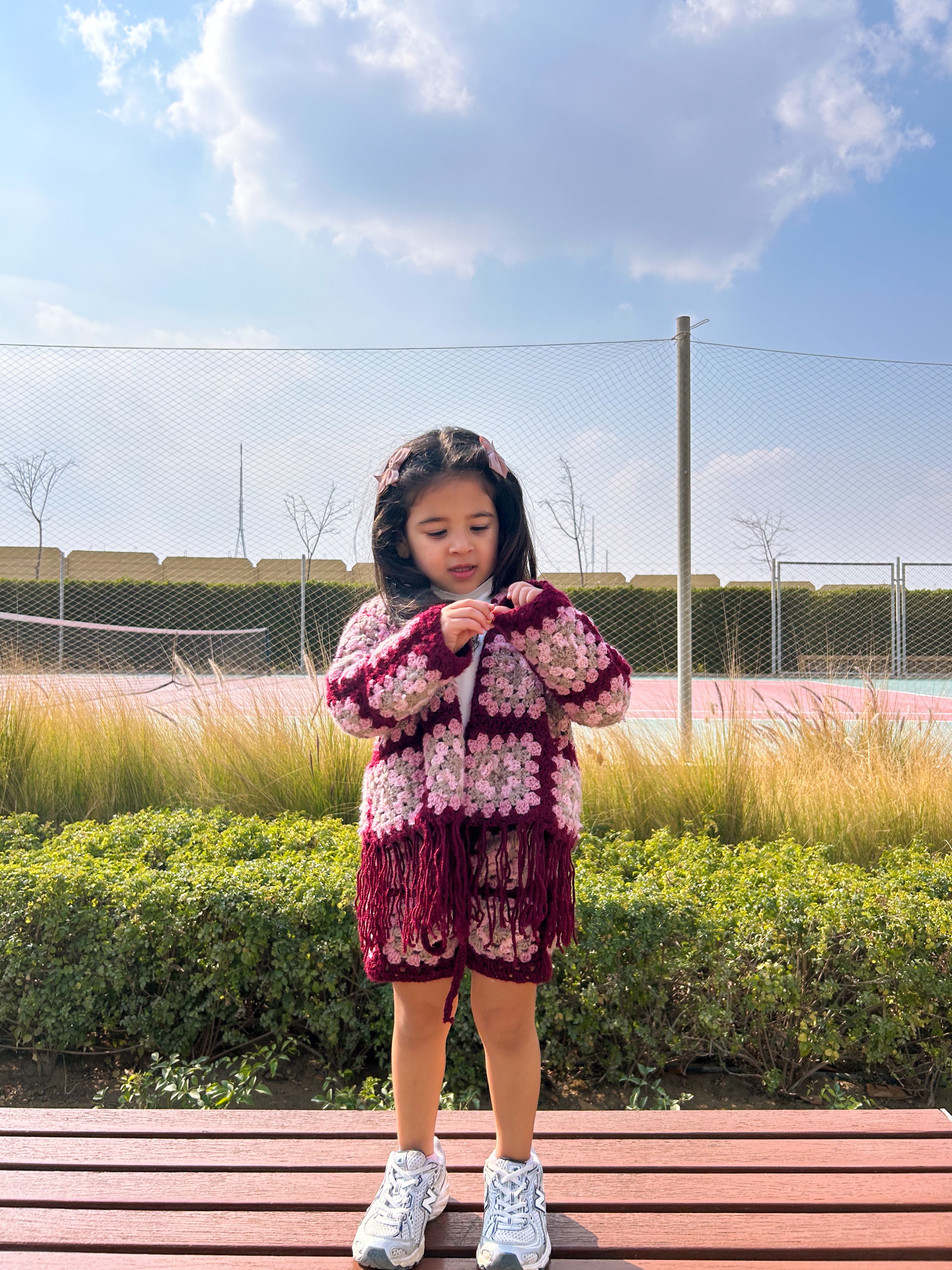 Kids Crochet Skirt set