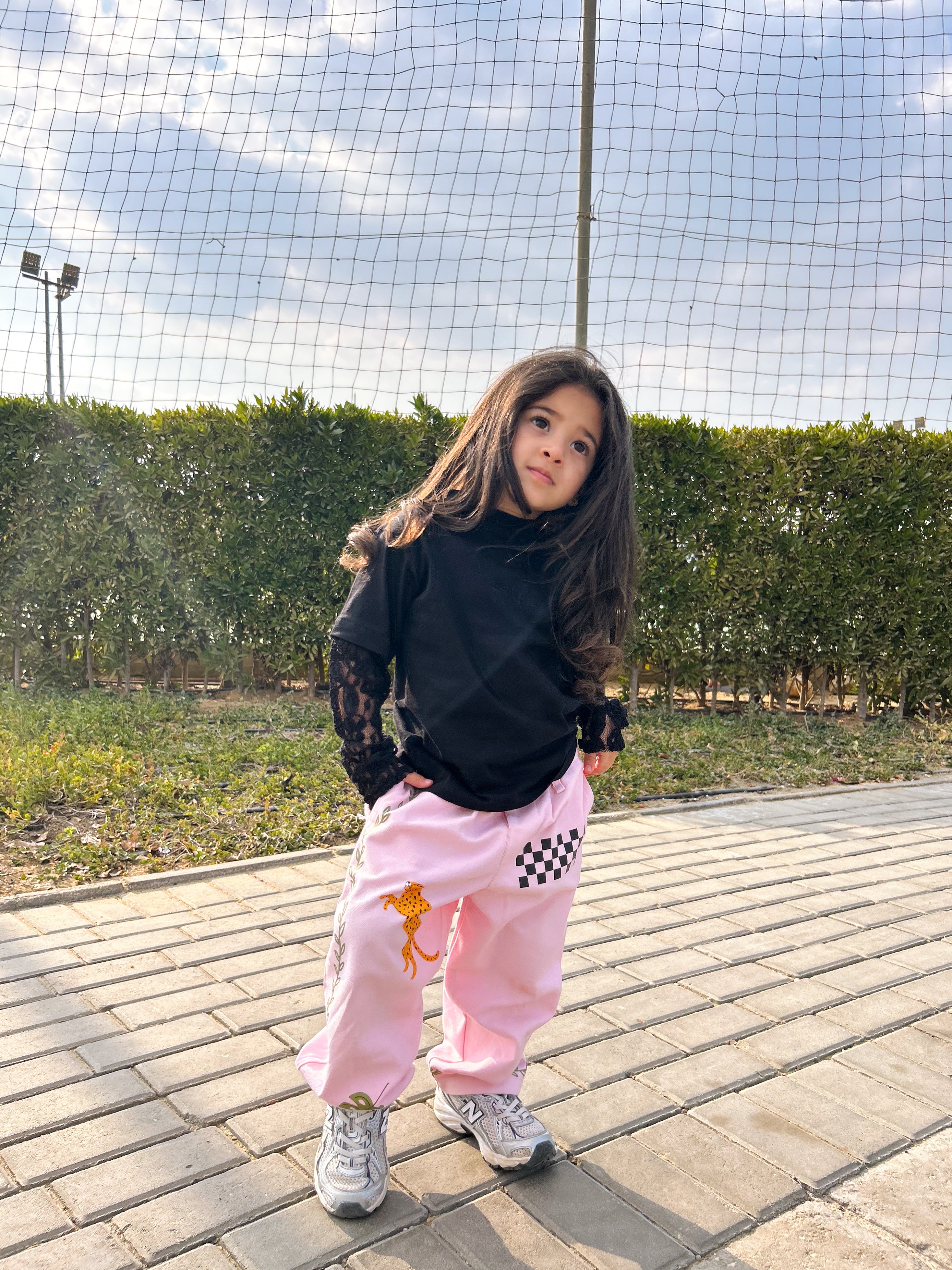 Kids Pink Leopard Pants