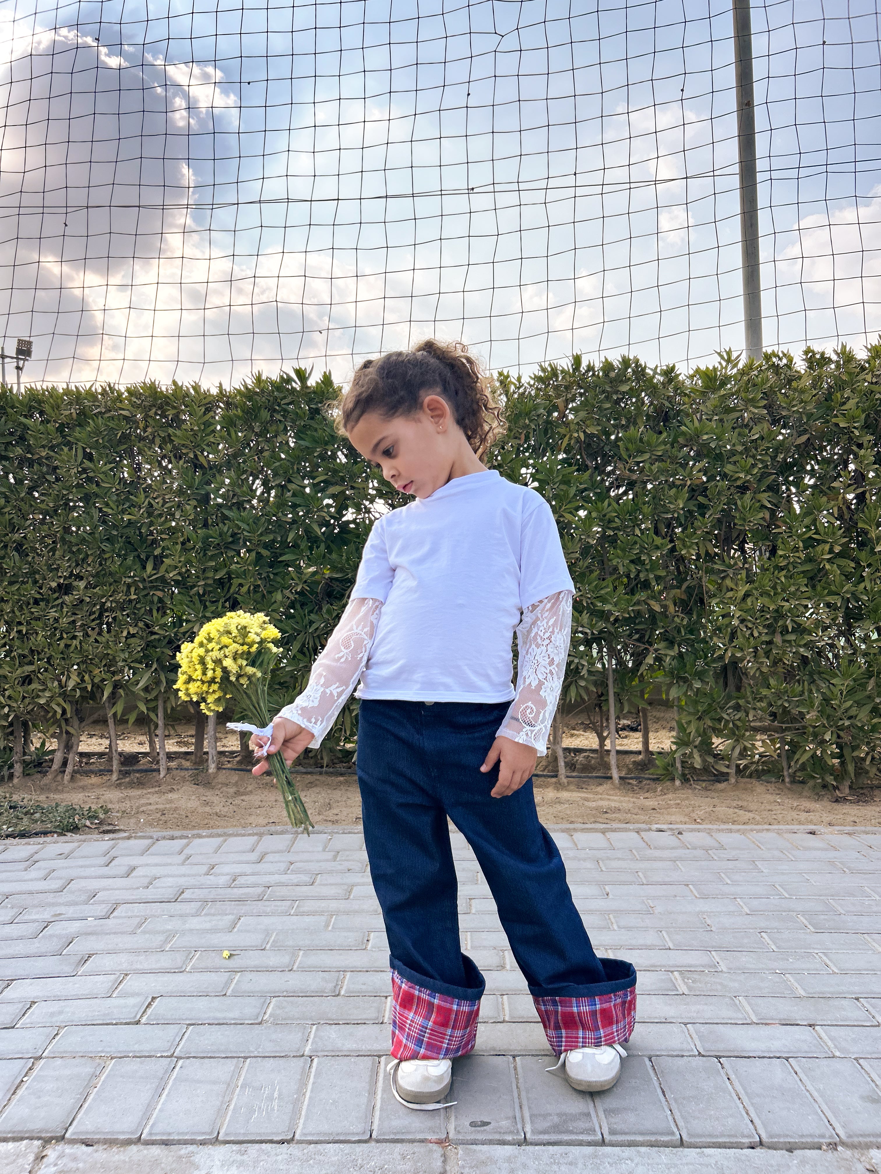 Kids Heart Denim Pants