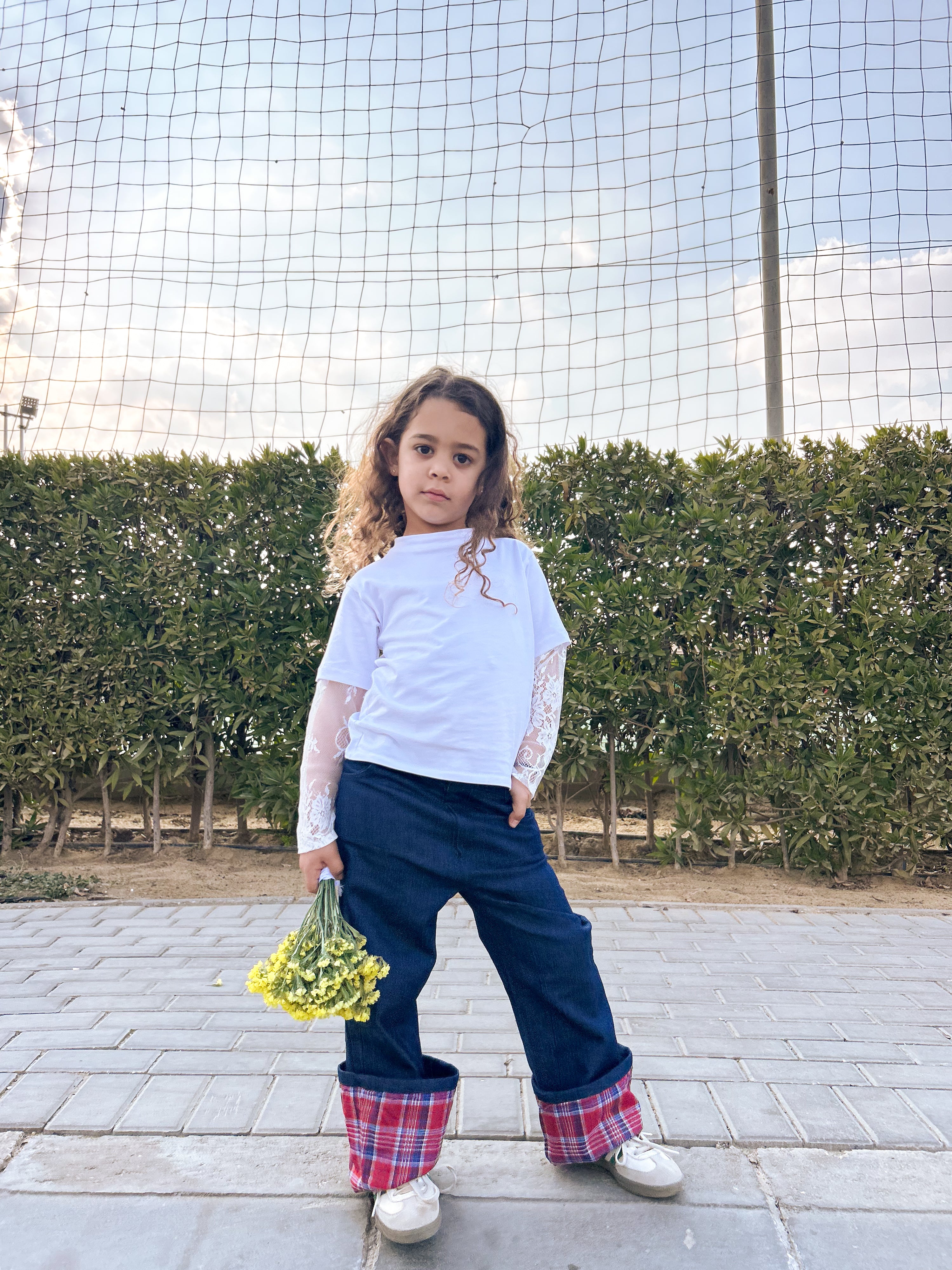 Kids Heart Denim Pants