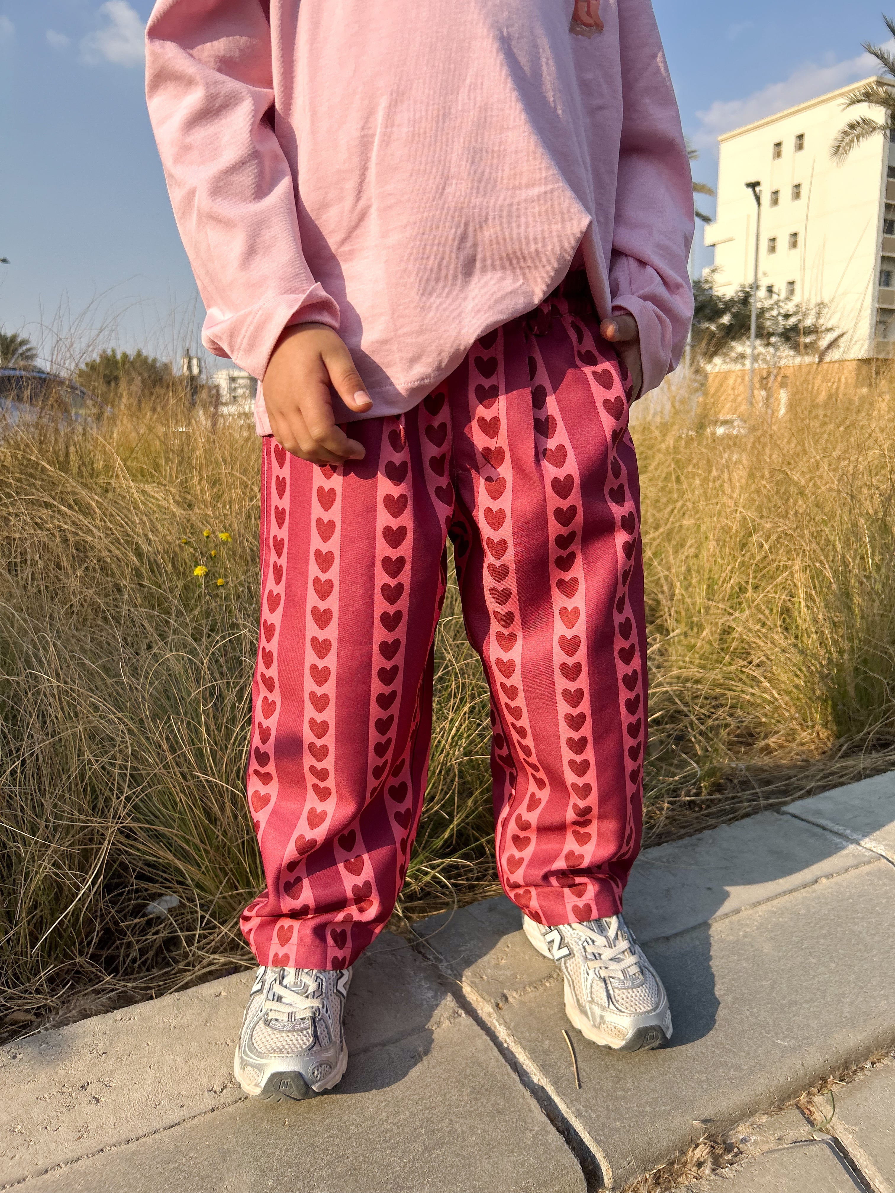Kids Heart Patterned Pants