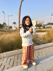 Kids Cotton Candy Checkered Pants