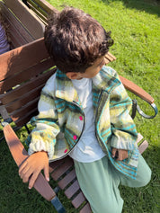 Kids Checkered Green Cool Jacket