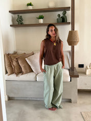 The linen blend pants