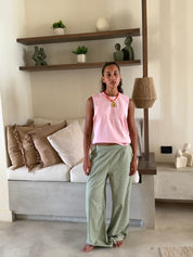 The linen blend pants
